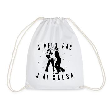 J peux pas j ai Salsa danse idée cadeau tshirt - Sac de sport léger - blanc - Devant