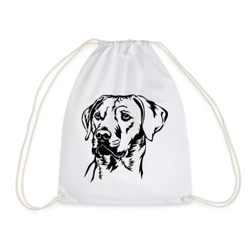 Rhodesian Ridgeback Kopf - Turnbeutel - Weiß - Vorne
