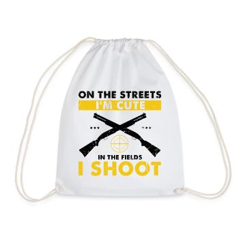 Duck Hunting Duck Hunting Hunter Duck Hunter Duck Hunter Design - Drawstring Bag - white - Front