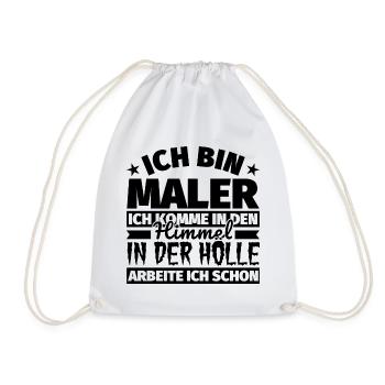 Maler Geschenk lustig Himmel Hölle - Turnbeutel - Weiß - Vorne