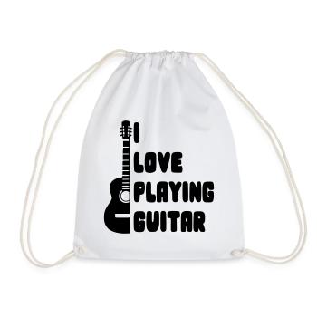 I love playing guitar for guitarists * - Drawstring Bag - white - Front