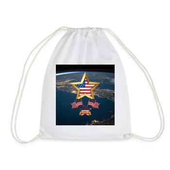 USA, étoiles et ceintures - Sac de sport léger - blanc - Devant
