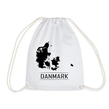Danmark Map Holiday Country - Drawstring Bag - white - Front