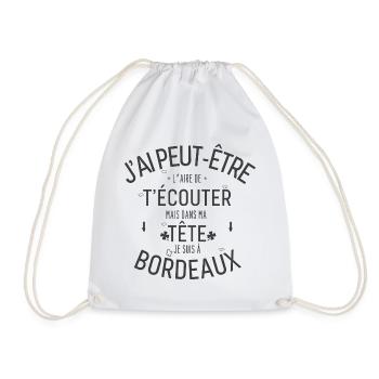 Mentalement je suis à Bordeaux - Sac de sport léger - blanc - Devant