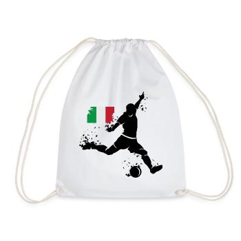 Fußball Team Italien Fan Spieler EM 2024 Explosion - Turnbeutel - Weiß - Vorne