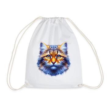 Chat - Sac de sport léger - blanc - Devant