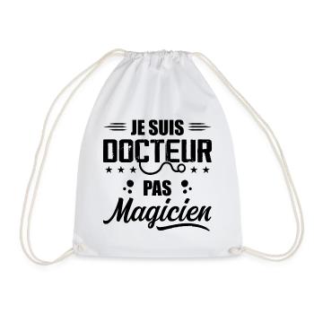 Je Suis Docteur Pas Magicien Cadeau Pour Médecin - Sac de sport léger - blanc - Devant