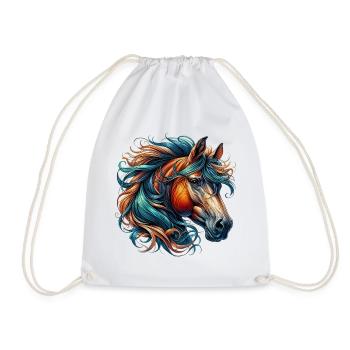 Cheval - Sac de sport léger - blanc - Devant