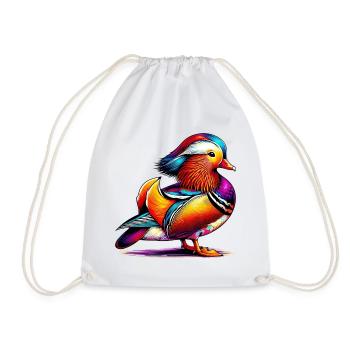 Canard mandarin - Sac de sport léger - blanc - Devant