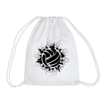 Volleyball Ball Explosion Volleyballer Symbol Logo - Turnbeutel - Weiß - Vorne