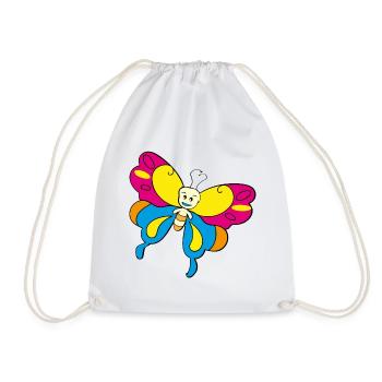 papillon coloré papillon - Sac de sport léger - blanc - Devant