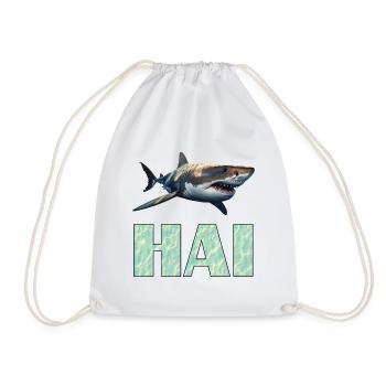 Grand requin blanc - Sac de sport léger - blanc - Devant