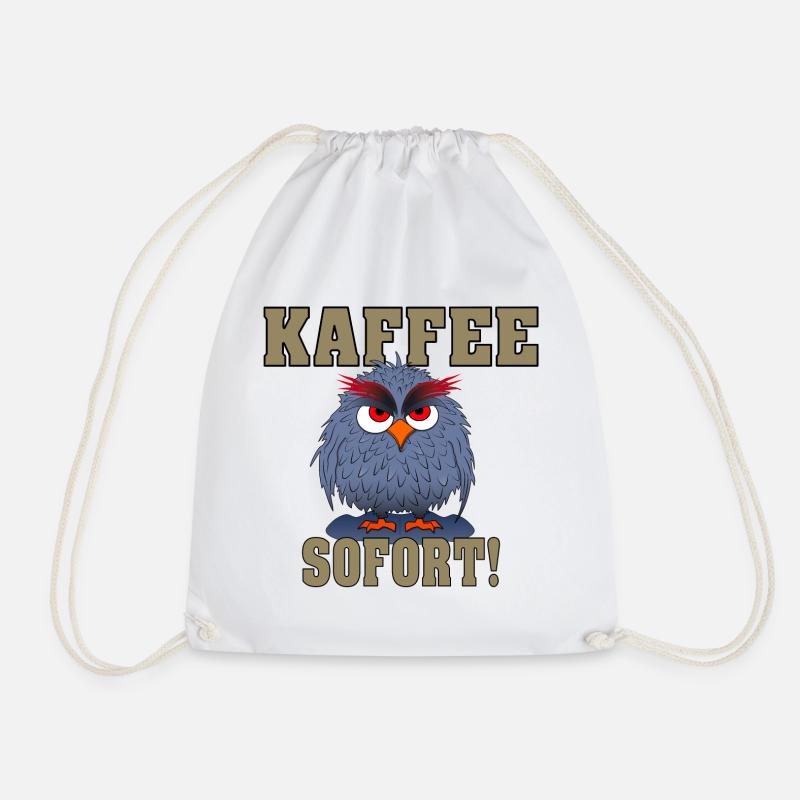 Eule Sofort Kaffee - Turnbeutel - Weiß