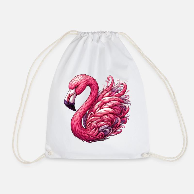 Flamingo - Turnbeutel - Weiß