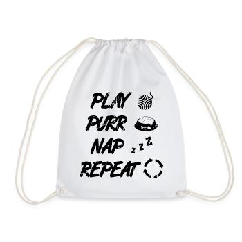 Routine du chat - Sac de sport léger - blanc - Devant