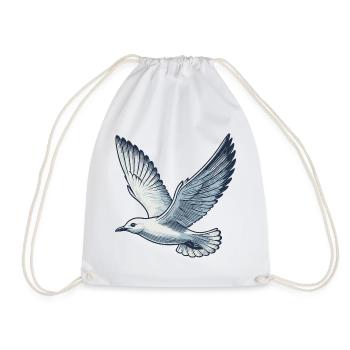 Gull - Drawstring Bag - white - Front