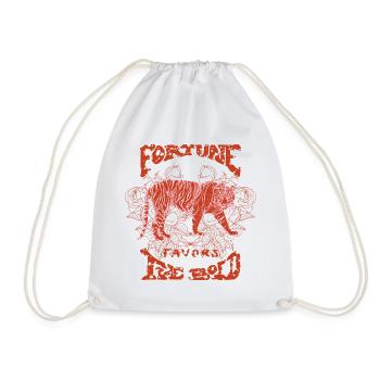FORTUNE FAVORS THE BOLD - Drawstring Bag - white - Front