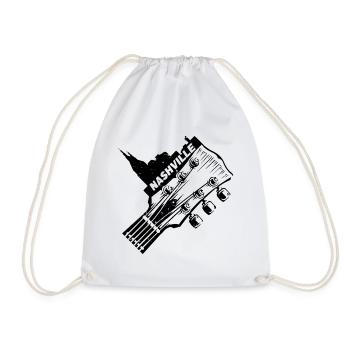 Nashville Tennessee USA Gitarre Skyline Musik - Turnbeutel - Weiß - Vorne