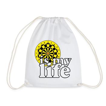 Fléchettes, fléchettes, fléchettes, chemise, fléchettes, c’est ma vie - Sac de sport léger - blanc - Devant