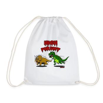 Cartoon Dinos - Drawstring Bag - white - Front