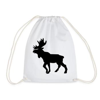 Moose - Turnbeutel - Weiß - Vorne