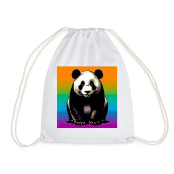 Panda - Turnbeutel - Weiß - Vorne