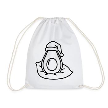 Schlavocado Avocat Sommeil Pyjama Cadeau Drôle - Sac de sport léger - blanc - Devant