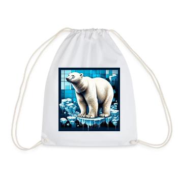 ours blanc - Sac de sport léger - blanc - Devant