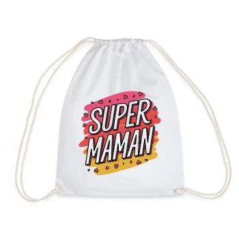 Super-Mama - Turnbeutel - Weiß - Vorne