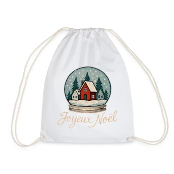 Boule de Noël Maison Rouge - Sac de sport léger - blanc - Devant
