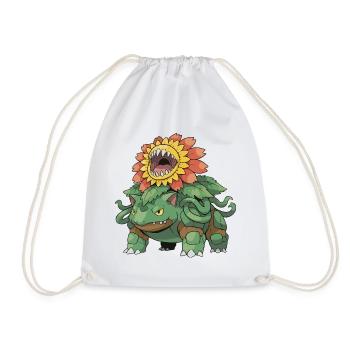 Sonnenblumen-Monsterbestie - Turnbeutel - Weiß - Vorne