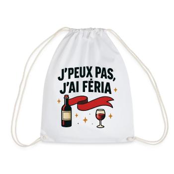 I can't I feria - Drawstring Bag - white - Front
