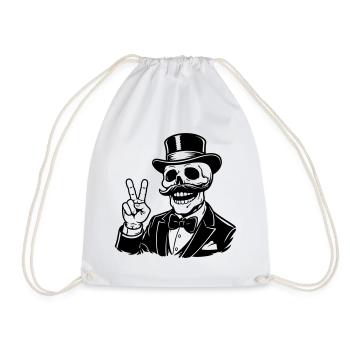 Squelette de la fête de garçon du marié - Sac de sport léger - blanc - Devant