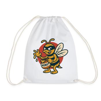 Beekeeper Bandit Honey Heist - Drawstring Bag - white - Front
