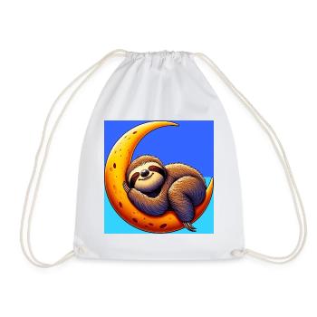 La paresse dort sur la Lune - Sac de sport léger - blanc - Devant