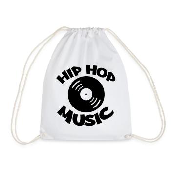 Hip Hop Music - Turnbeutel - Weiß - Vorne
