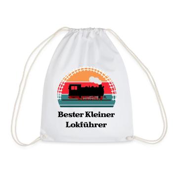 Kleiner Lokführer Dampflok Kinder - Turnbeutel - Weiß - Vorne