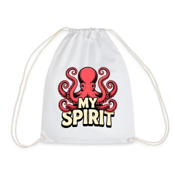 Octopus Spirit - Drawstring Bag - white - Front