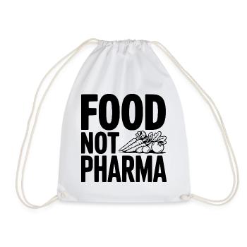 Food Not Pharma - Turnbeutel - Weiß - Vorne