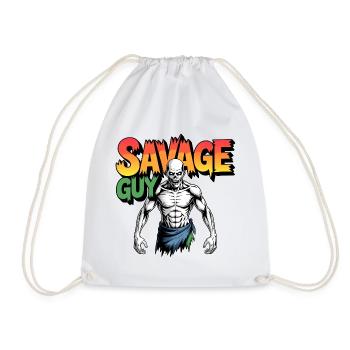 Hardcore Fitness - Drawstring Bag - white - Front