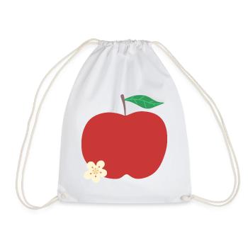 Pomme Cramoisie avec Fleur - Sac de sport léger - blanc - Devant
