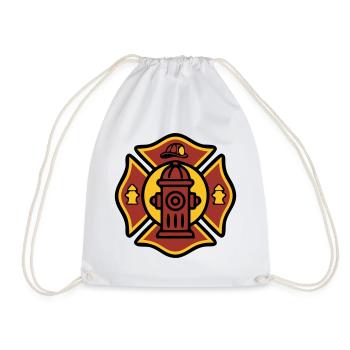 Graphique de la bouche d’incendie de Floriankreuz - Sac de sport léger - blanc - Devant
