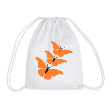 3_schmetterlinge_22 - Drawstring Bag - white - Front