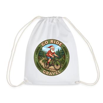 Saint sur un vélo de gravel - Sac de sport léger - blanc - Devant