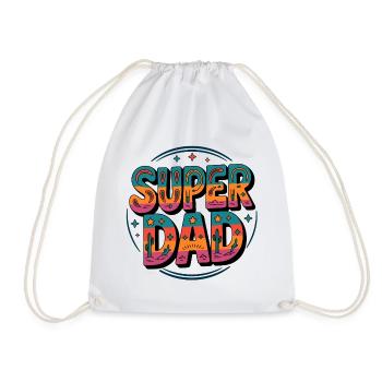 Super Dad - Super Papa - Turnbeutel - Weiß - Vorne
