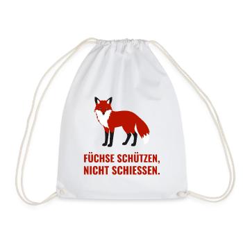 Füchse schützen, nicht schiessen - Turnbeutel - Weiß - Vorne