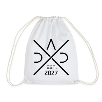 Papa 2027 Est Vater Babyparty Geschenkidee - Turnbeutel - Weiß - Vorne
