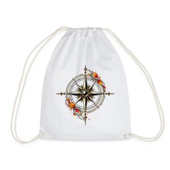 Kompassrose des Herbstes - Turnbeutel - Weiß - Vorne