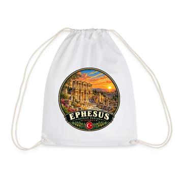 Ephesus Türkei Flagge Tempel Urlaub Historisch - Turnbeutel - Weiß - Vorne