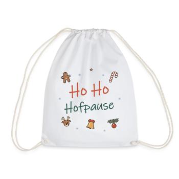 Ho Ho Hofpause Lehrer und Lehrerinnen Weihnachten - Turnbeutel - Weiß - Vorne